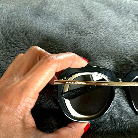 Dolce & Gabbana two tone black and gold acetate sunglasses. Style: DG5104 501/8G - Picture 3 of 12